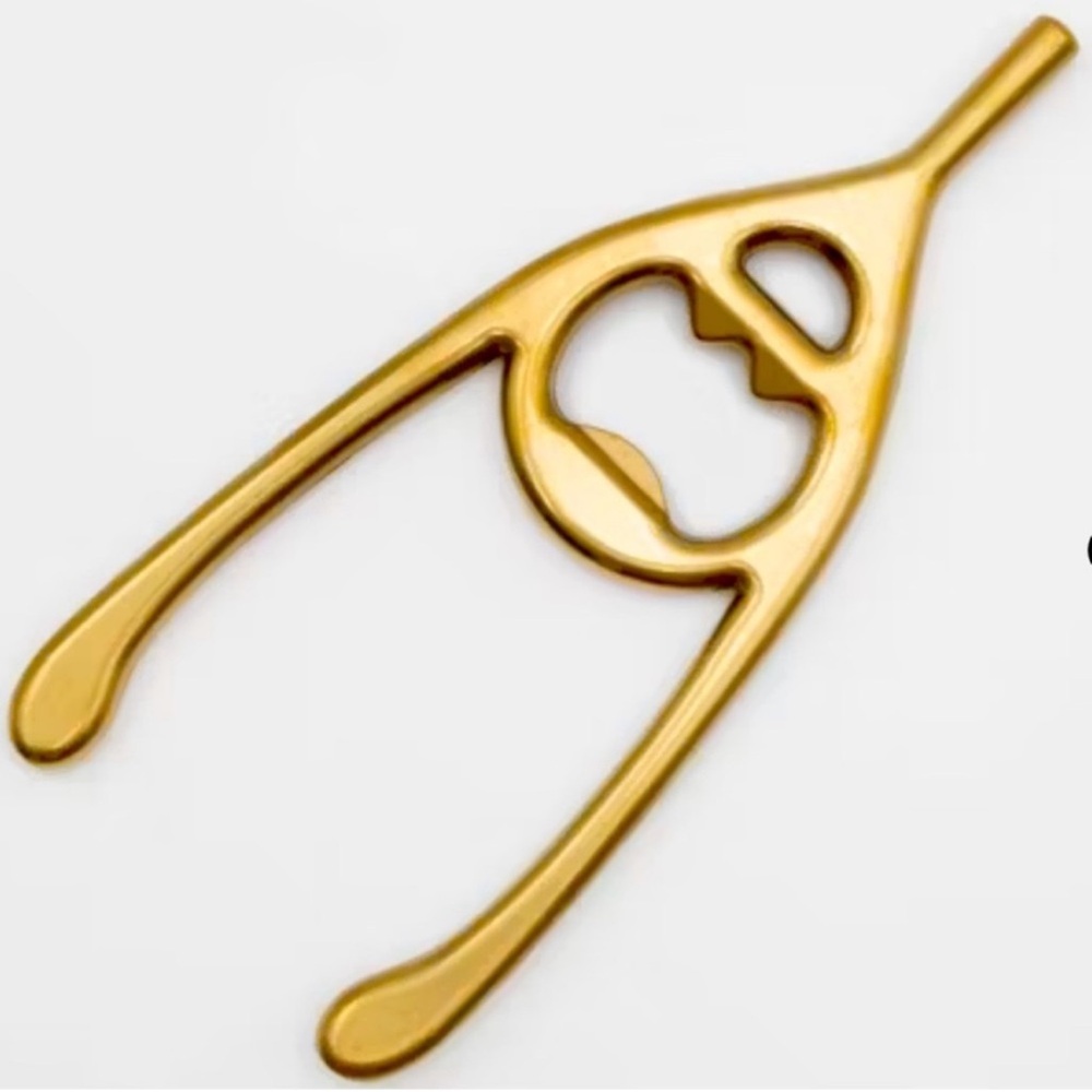 New! Target Bullseye Playground Gold Wishbone Bottle Opener